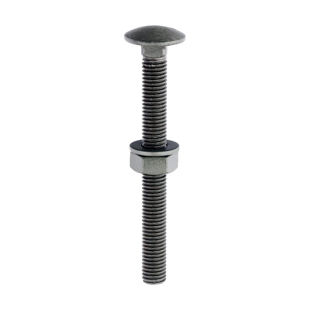 Carriage Bolt,Nut & Washer-GRN M10 x 100