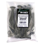 Carriage Bolt,Nut & Washer-GRN M10 x 100