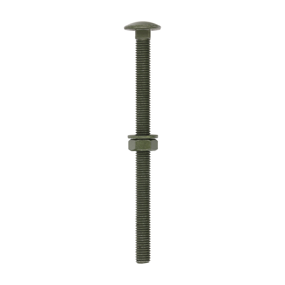Carriage Bolt,Nut & Washer-GRN M10 x 150
