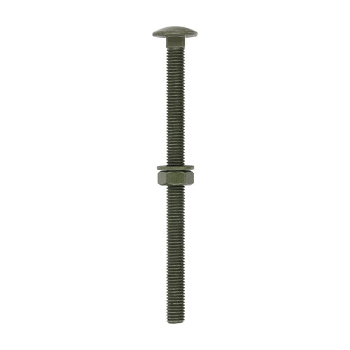Carriage Bolt,Nut & Washer-GRN M10 x 150