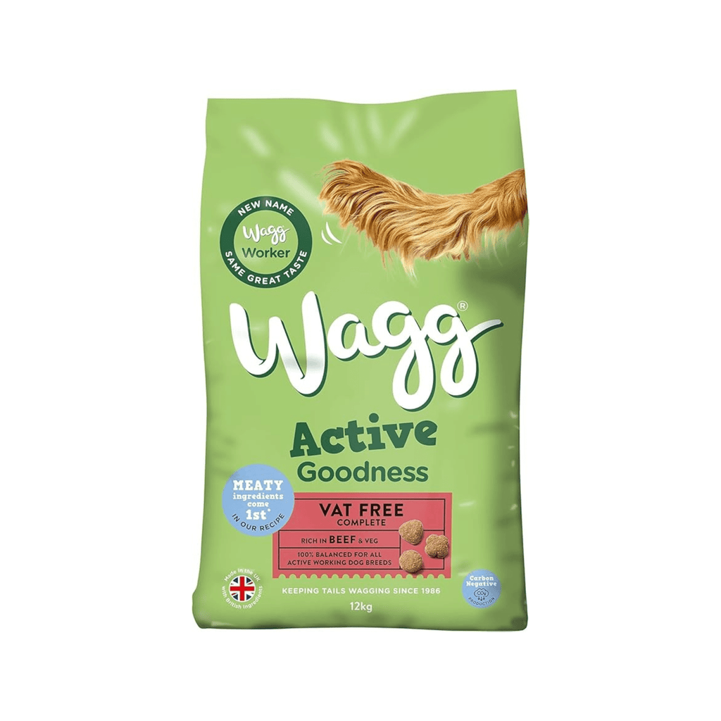 Wagg Active Goodness Complete Dry Adult Dog Food with Beef & Vegetables – 12kg Bag