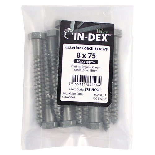 Coach Screw DIN 571 - Green 6.0 x 75