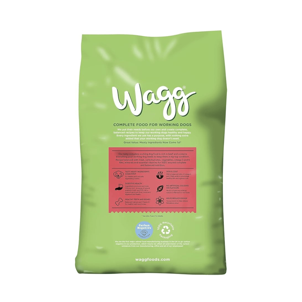 Wagg Active Goodness Complete Dry Adult Dog Food with Beef & Vegetables – 12kg Bag
