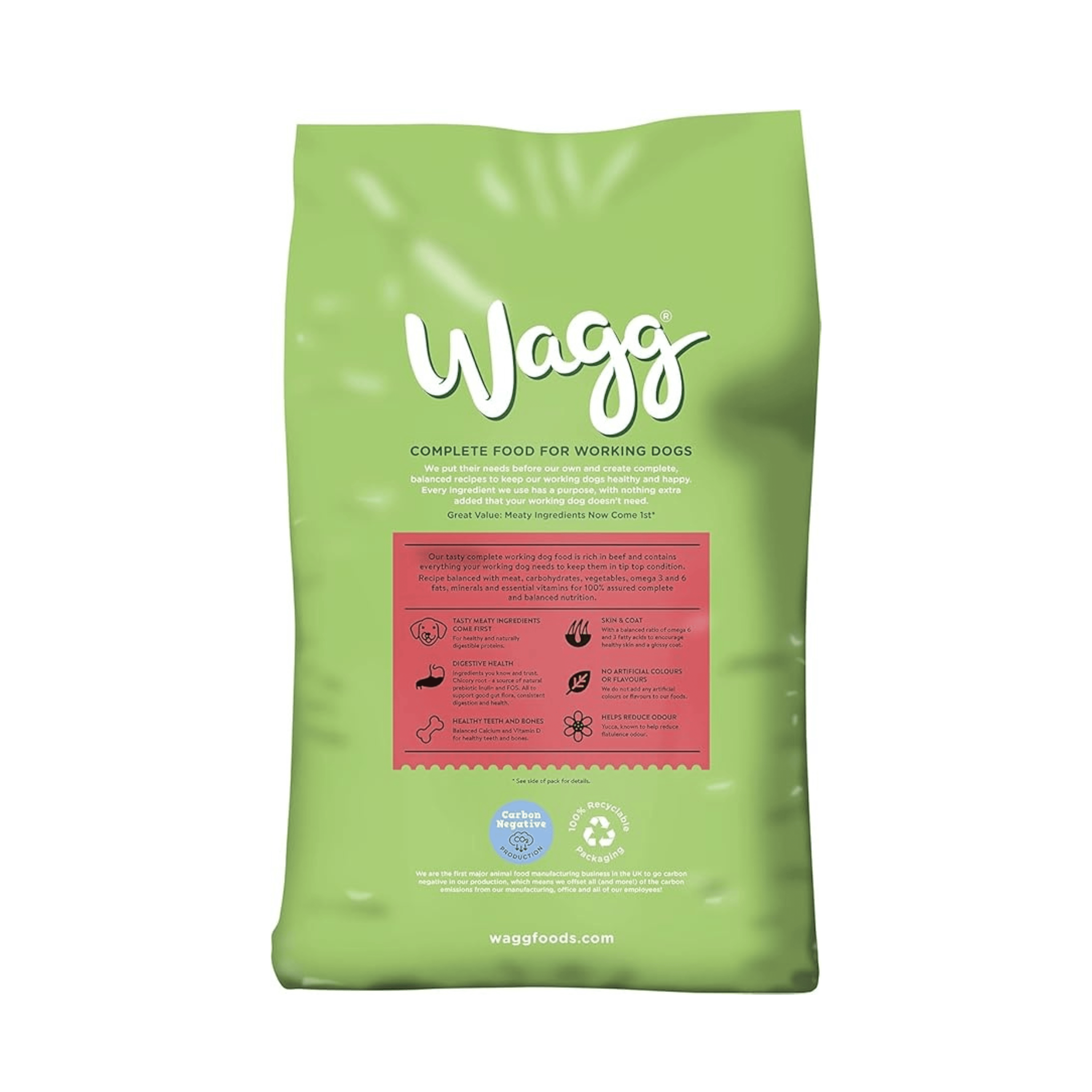 Wagg Active Goodness Complete Dry Adult Dog Food with Beef & Vegetables – 12kg Bag