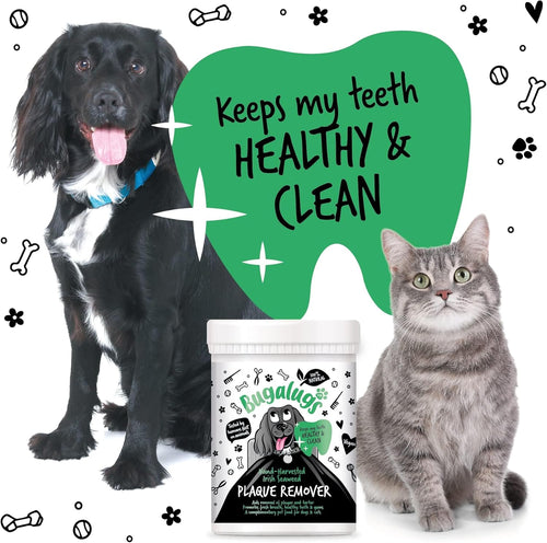 Bugalugs Plaque Off Remover for Dogs & Cats – 100% Natural Seaweed Powder for Teeth, Plaque & Bad Breath (70g)