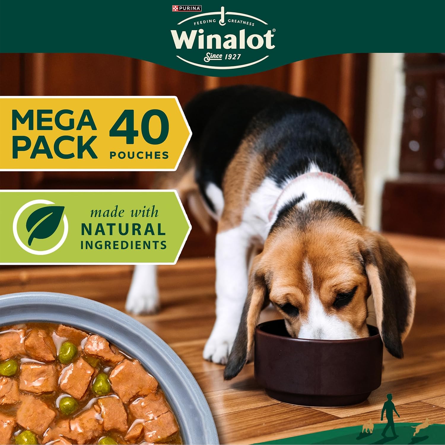 WINALOT Meaty Chunks Mixed in Jelly Wet Dog Food Pouches (40 x 100g) – Mixed Flavours Multipack