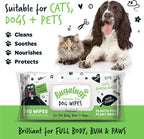 Bugalugs Plastic-Free Wipes – Fragrance-Free Sensitive Wipes for Dogs, Puppies & Cats (110 Wipes)