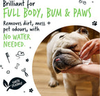 Bugalugs Plastic-Free Wipes – Fragrance-Free Sensitive Wipes for Dogs, Puppies & Cats (110 Wipes)