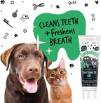 Bugalugs Dog & Cat Toothpaste Gel – Fresh Mint Breath Freshener, Plaque & Tartar Remover for Daily Dental Care