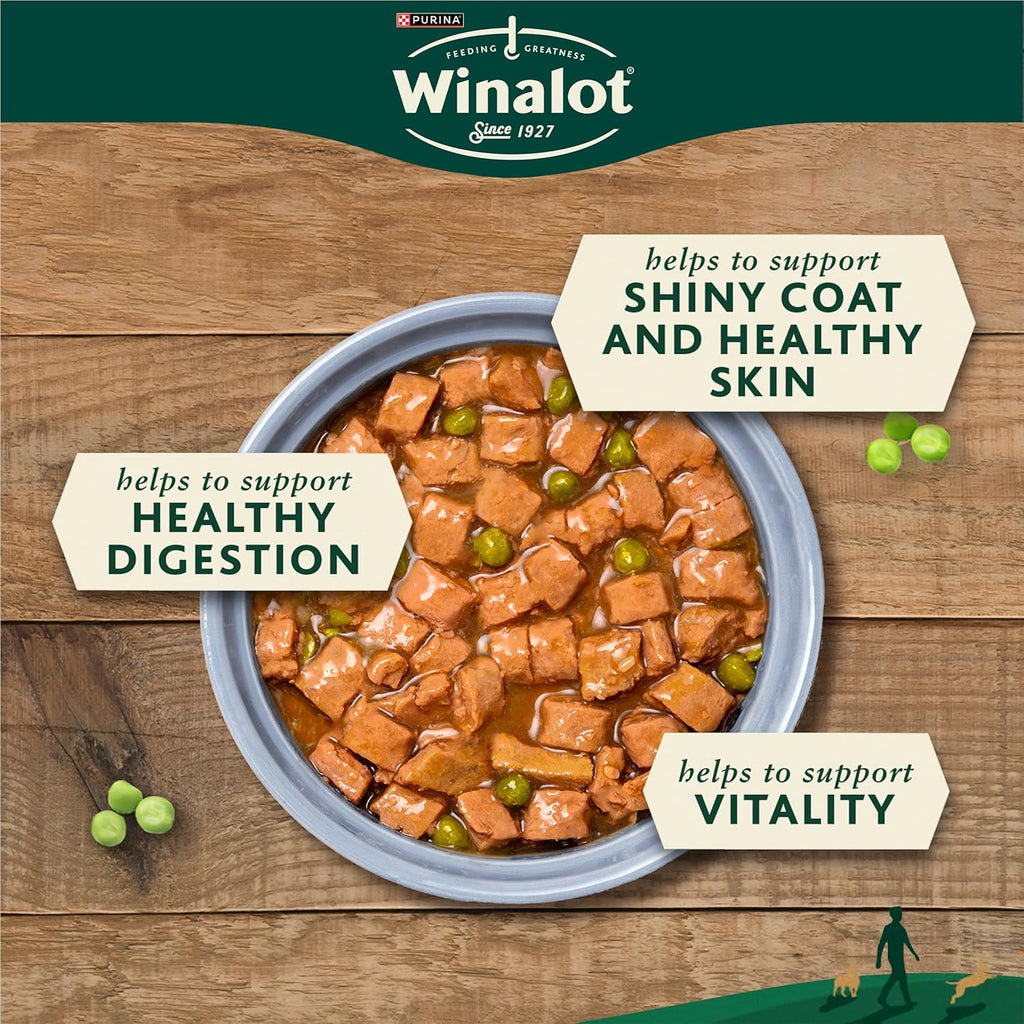 WINALOT Meaty Chunks Mixed in Jelly Wet Dog Food Pouches (40 x 100g) – Mixed Flavours Multipack